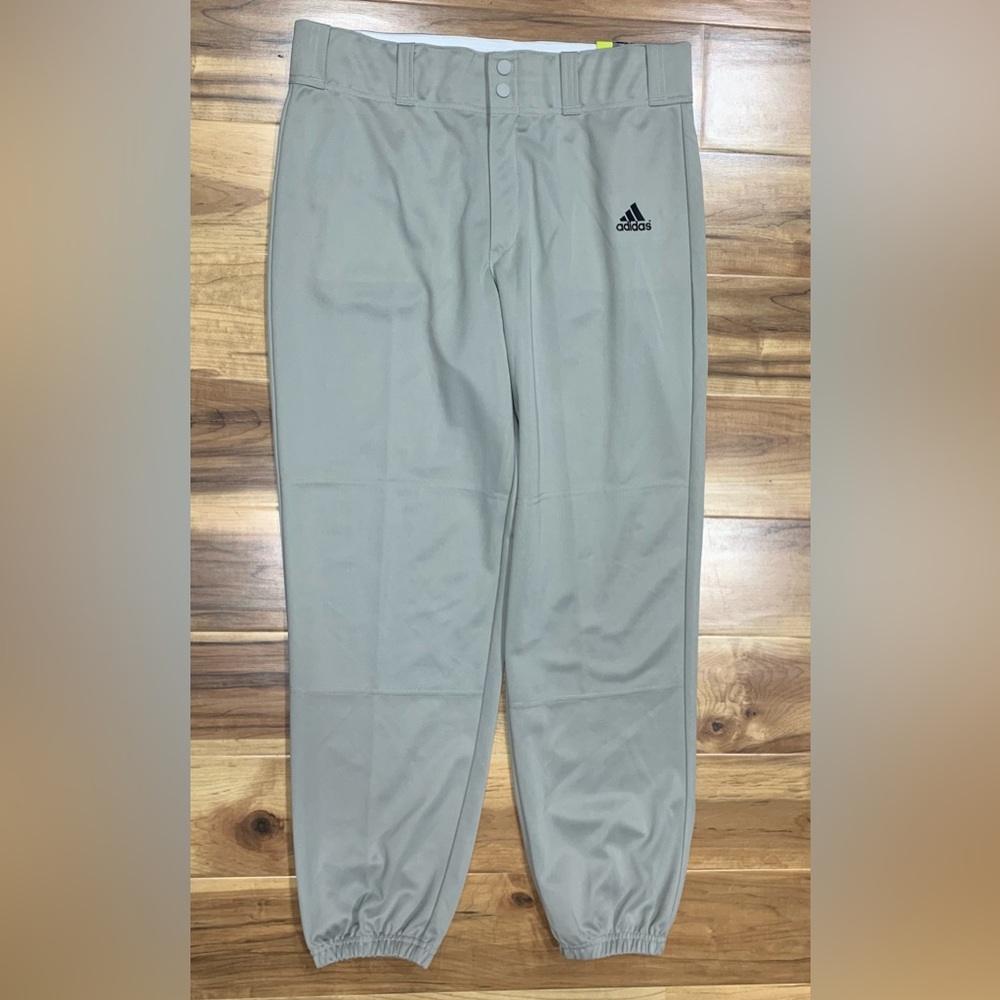 Adidas Baseball Pants Traditonal Cut Soil Release Men's M Gray Sports NWOT